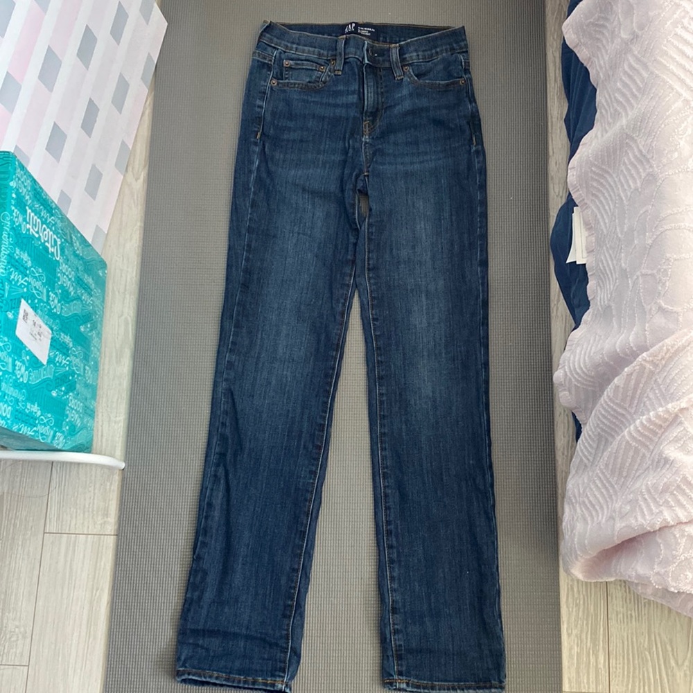 straight leg jeans, used once or twice, in good shape